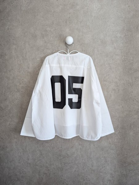 画像3: franky grow BACK NUMBER PULLOVER SHIRT  ホワイト キッズ・レディース (3)