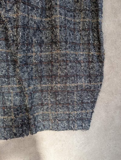 画像2: franky grow NEEDLE PUNCHED COTTON TWEED CHECKED SCALLOPED SUS PANTS