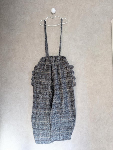 画像2: franky grow NEEDLE PUNCHED COTTON TWEED CHECKED SCALLOPED SUS PANTS (2)