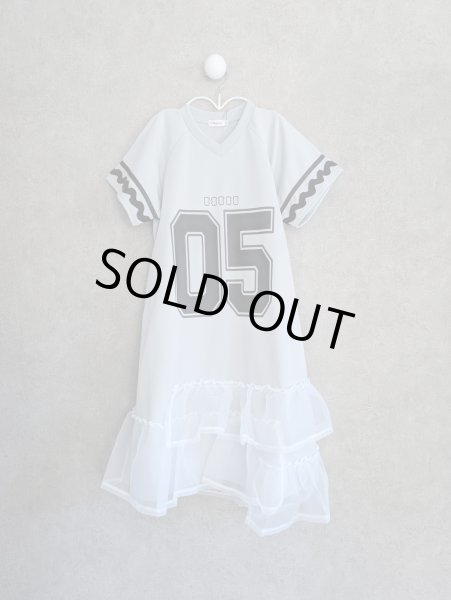 画像1: franky grow UNIFORM DRESS #5　グレー＊ホワイト (1)
