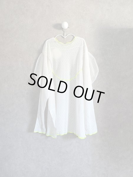 画像2: franky grow DOTS TULLE MELLOW SHEER  TOPS　ホワイト (2)