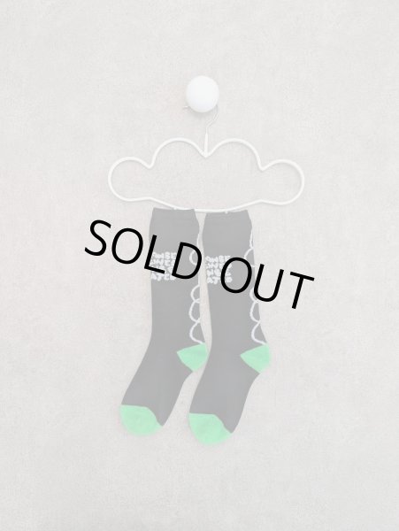 画像1: franky grow CONVEY THE WORDS SOCKS　ブラック (1)