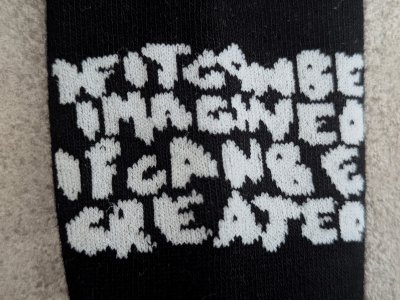 画像2: franky grow CONVEY THE WORDS SOCKS　ブラック