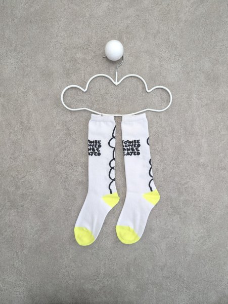 画像1: franky grow CONVEY THE WORDS SOCKS　ホワイト (1)