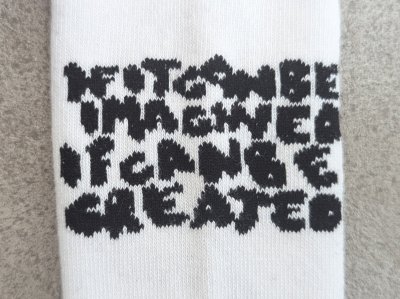 画像2: franky grow CONVEY THE WORDS SOCKS　ホワイト