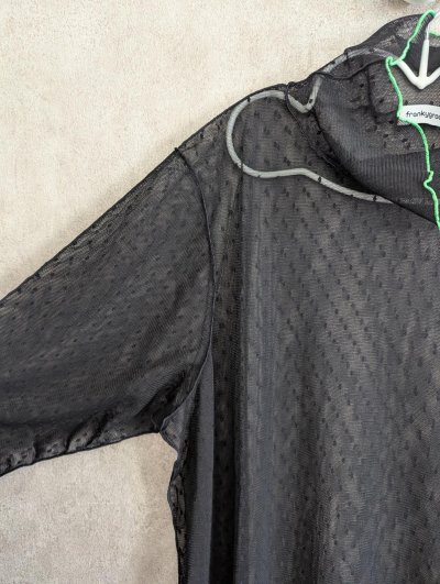 画像2: franky grow DOTS TULLE MELLOW SHEER HIGH-NECK TOPS ブラック