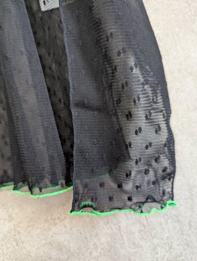 画像3: franky grow DOTS TULLE MELLOW SHEER HIGH-NECK TOPS ブラック