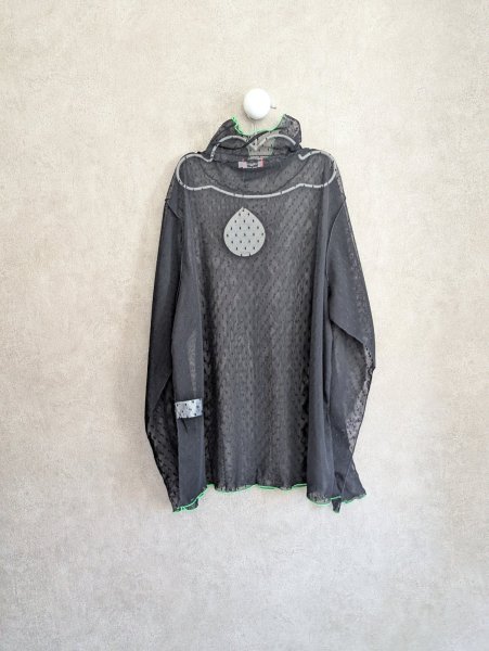 画像2: franky grow DOTS TULLE MELLOW SHEER HIGH-NECK TOPS　ブラック (2)