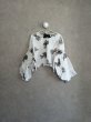 画像1: franky grow GRAFFITIED BEAR FRILL SLEEVES PO ホワイト キッズ・レディース (1)