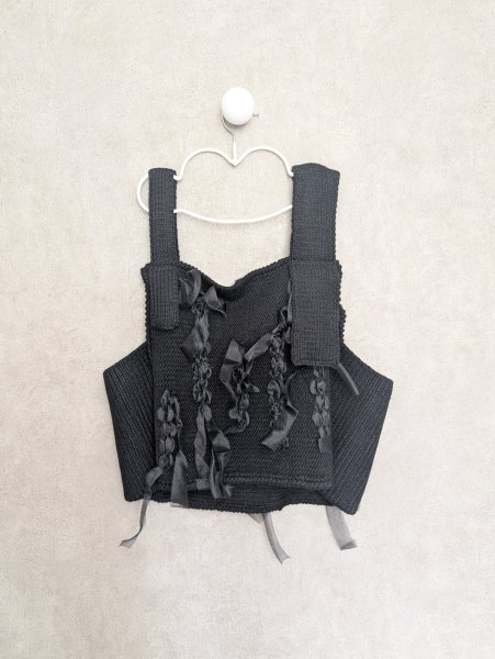 画像1: franky grow KNIT VEST ブラック (1)