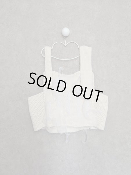 画像2: franky grow KNIT VEST　アイボリー (2)