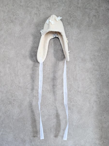 画像2: franky grow KNIT HAT アイボリー 　キッズ・レディース (2)