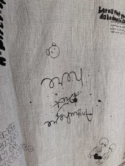 画像2: franky grow PUFF PRINTING ART TEE ブラック キッズ