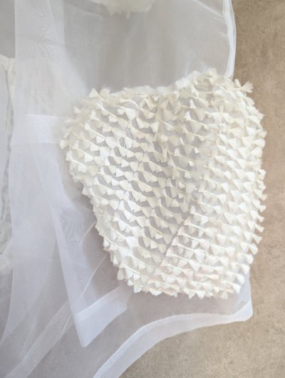 画像2: franky grow BEAR FEELS SOLID RIBBON ORGANDY　ホワイト　レディース