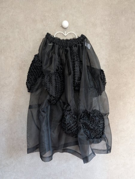 画像1: franky grow BEAR FEELS SOLID RIBBON ORGANDY　ブラック　レディース (1)