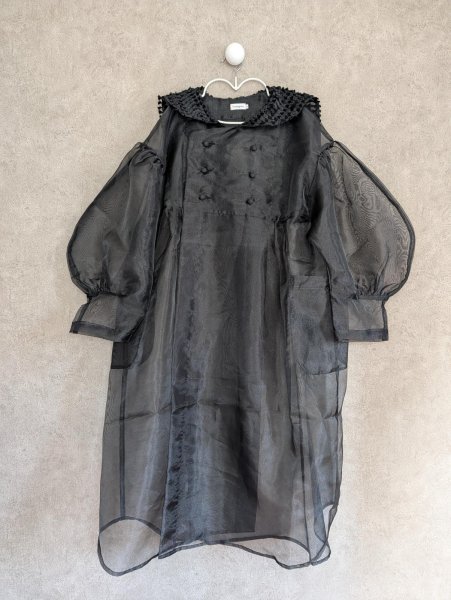 画像2: franky grow RIBBON SAILOR COLLAR ORGANDY　ブラック　レディース (2)