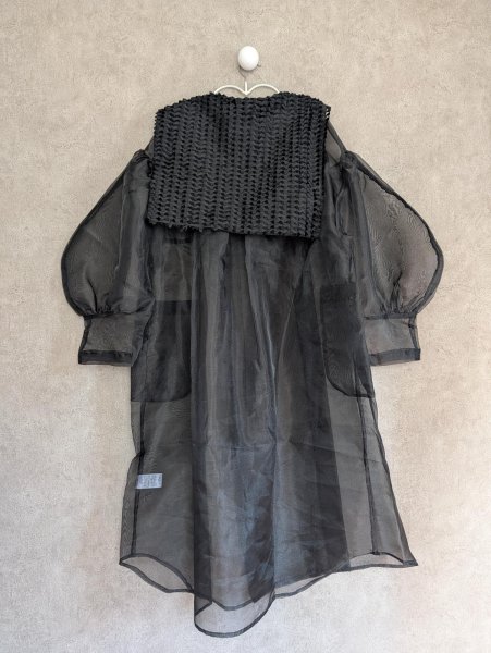画像3: franky grow RIBBON SAILOR COLLAR ORGANDY　ブラック　レディース (3)