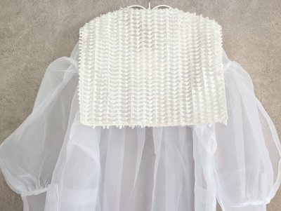 画像2: franky grow RIBBON SAILOR COLLAR ORGANDY ホワイト レディース