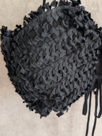 画像3: franky grow RIBBON ORGANDY BUSTIER　ブラック