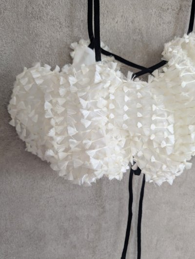 画像2: franky grow RIBBON ORGANDY BUSTIER　ホワイト