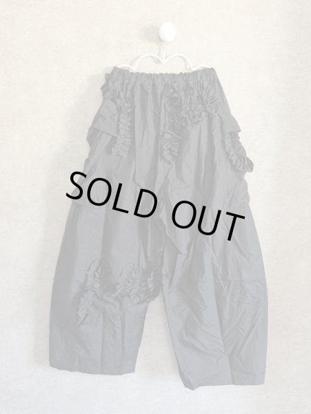 画像2: franky grow VARIOUS FRILL PANTS　ブラック (2)