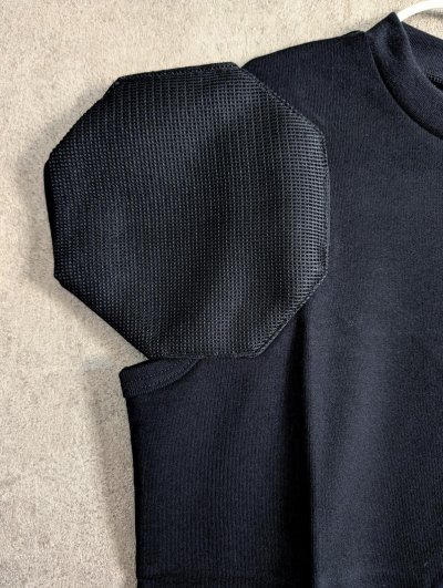 画像1: franky grow DISTORTED SLEEVES TEE　ブラック　キッズ・レディース