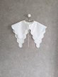 画像2: franky grow FULLY EMBROIDERED DETACHABLE WAVY COLLAR　ホワイト　KIDS・WOMAN (2)