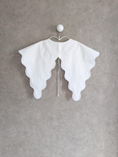画像3: franky grow FULLY EMBROIDERED DETACHABLE WAVY COLLAR　ホワイト　KIDS・WOMAN (3)