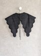 画像2: franky grow FULLY EMBROIDERED DETACHABLE WAVY COLLAR　ブラック　KIDS・WOMAN (2)