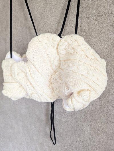 画像2: franky grow ALAN KNIT BUSTIER　アイボリー