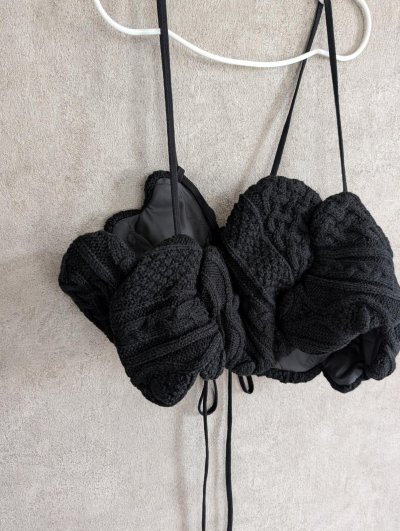 画像2: franky grow ALAN KNIT BUSTIER ブラック