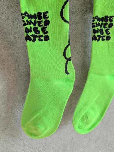 画像1: franky grow CONVEY THE WORDS SOCKS グリーン