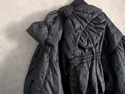 画像2: franky grow GURUGURU QUILT RIBBON BOMBER JACKET ブラック レディース