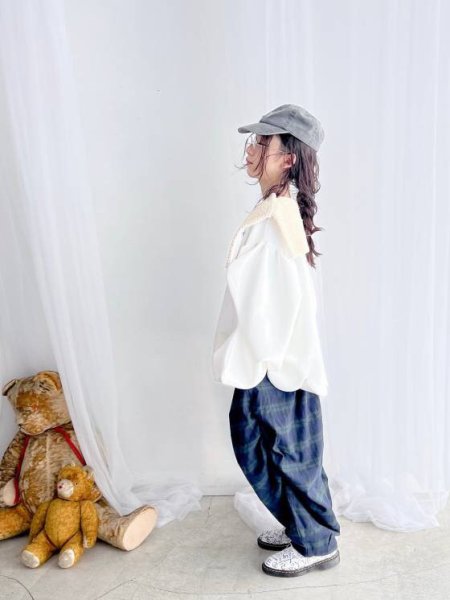 画像1: franky grow BOA SAILOR COLLAR SCALLOP HEM PULLOVER  ホワイト (1)