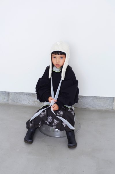 画像1: franky grow KNIT HAT アイボリー 　キッズ・レディース (1)